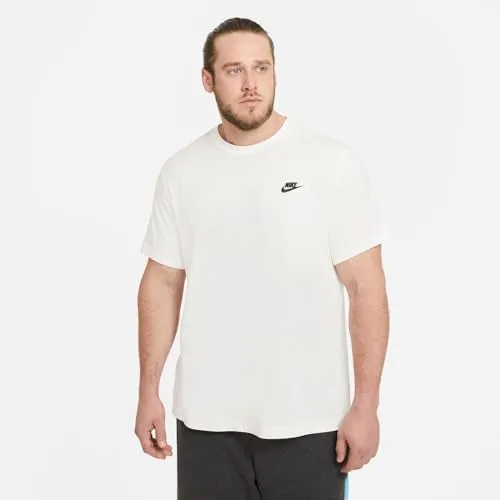 Men's Nike Sportswear Club T-Shirt Classic Fit - Sail/Black (XL)