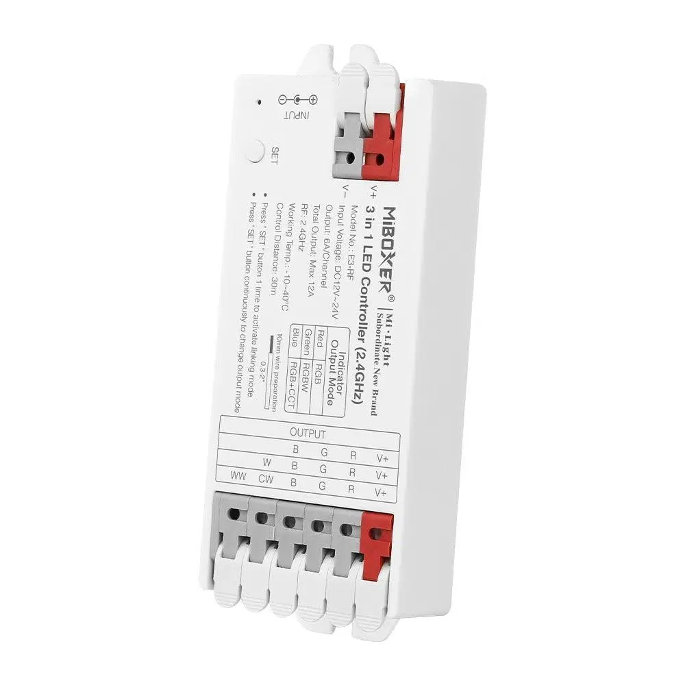 Miboxer E3-RF 2 in 1 LED RF Controller 12V-24V RGB/RGBW & RGB CCT