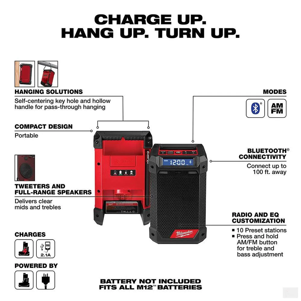 MILWAUKEE M12™ Radio   Charger [2951-20]