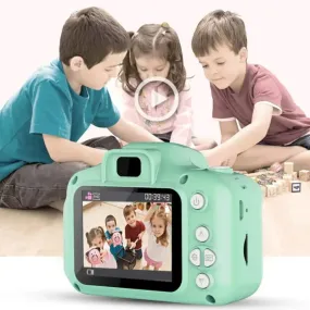 Mint Green Children's Mini Digital Camera with Projection Feature