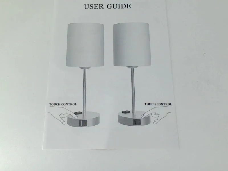 Modern Table Lamp Set with USB Port Set of 2