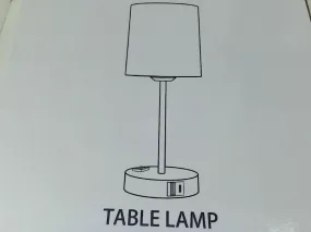 Modern Table Lamp Set with USB Port Set of 2