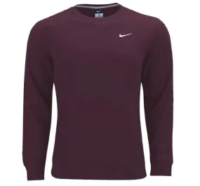 Nike Club Fleece Crew Men's Sweatshirt Small (Dark Maroon)