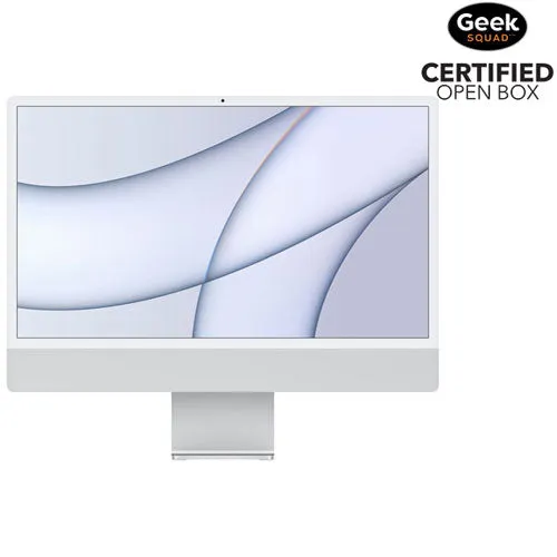 Open Box - Apple iMac 24" (Spring 2021) - Silver (Apple M1 Chip/7-Core GPU/256GB SSD/8GB RAM) - En