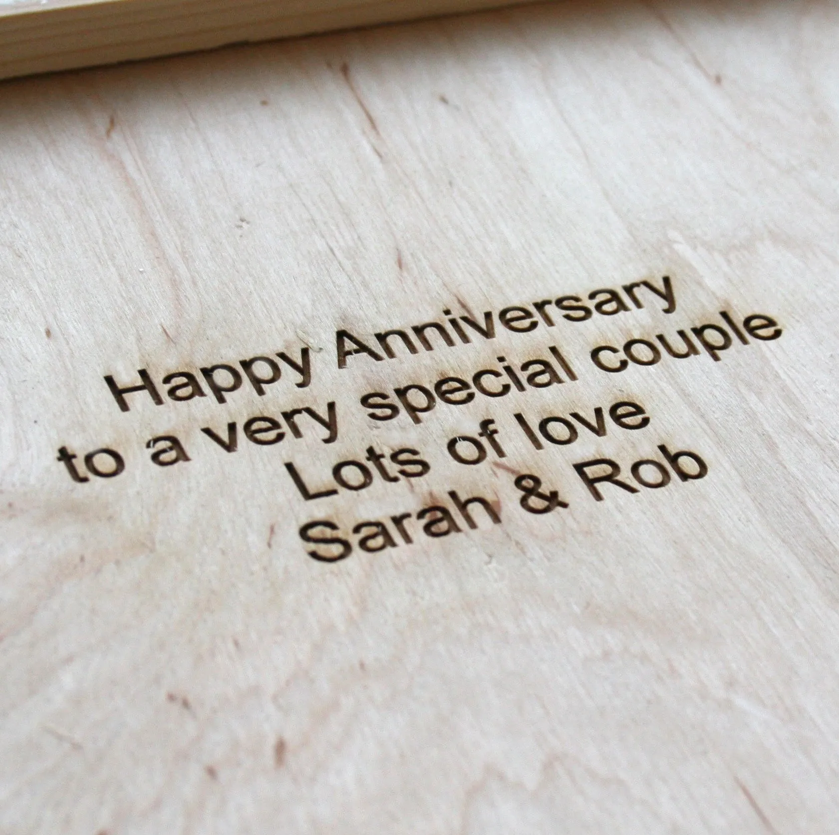 Personalised Wooden Anniversary Box