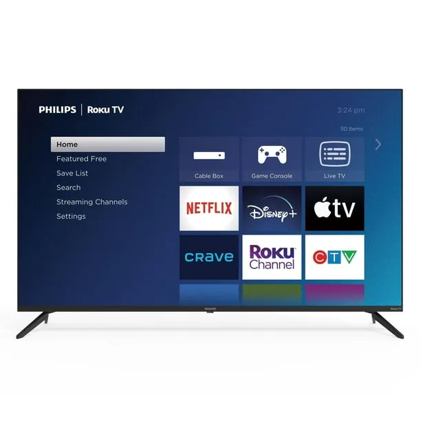 Philips 50" 4K Ultra HD (2160p) Roku Smart LED TV, HDR10 (50PUL6643/F7)