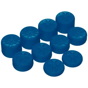 PlayVital Blue Ergonomic Analog Joystick Caps for Xbox Series X/S, Xbox One, Xbox One X/S, PS5, PS4, Switch Pro Controller - with 3 Height Convex and Concave - Pentagram & Rotary Wheels Design - PJM2020