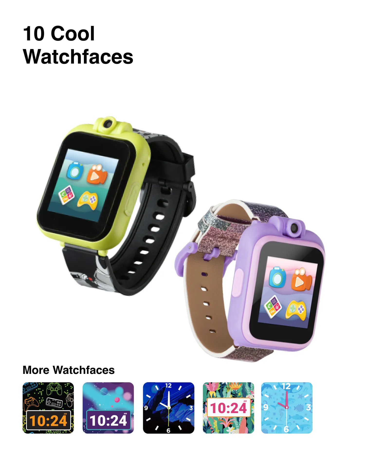 PlayZoom 2 Kids Smartwatch with Headphones: Green Astronaut