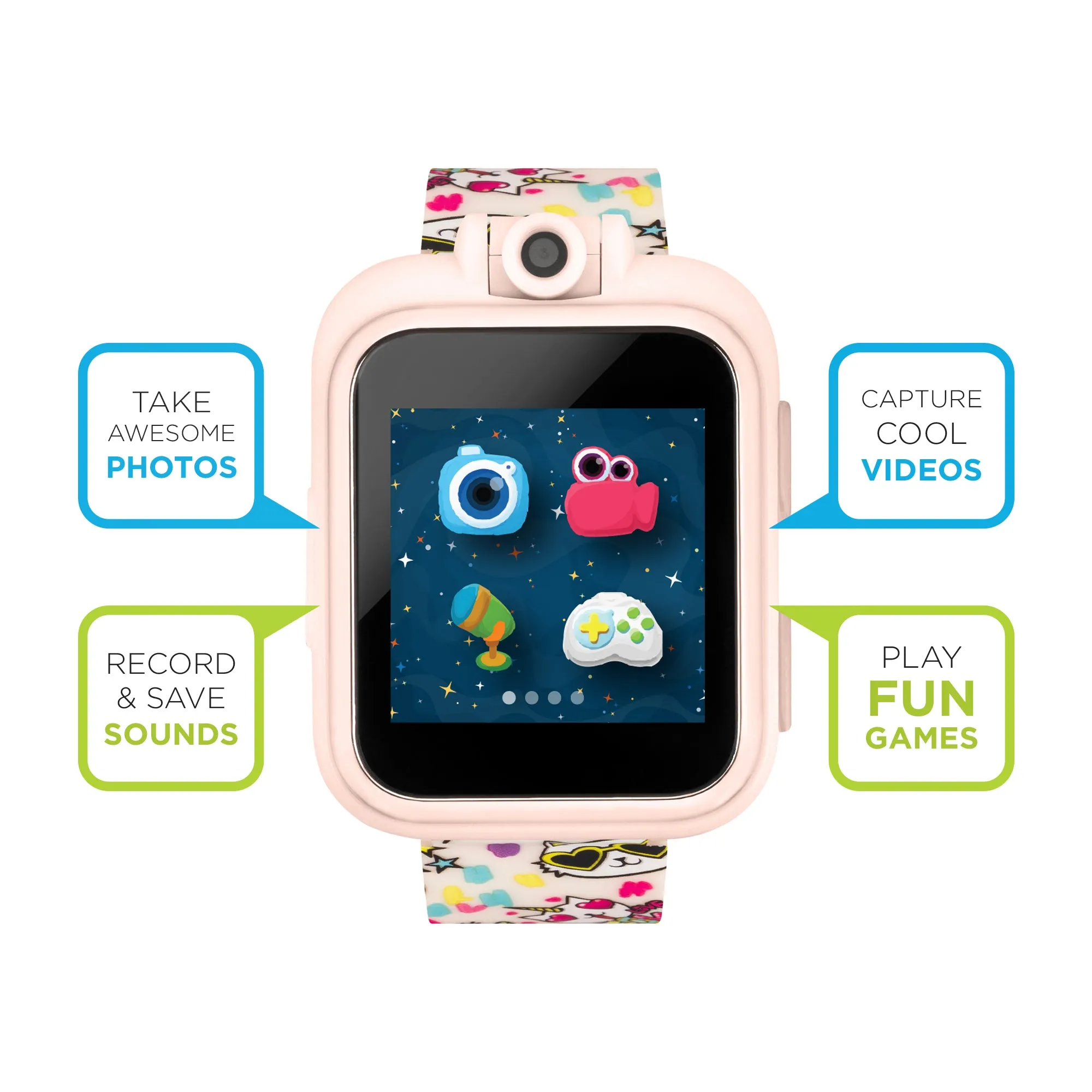 PlayZoom Smartwatch for Kids: Blush Cats