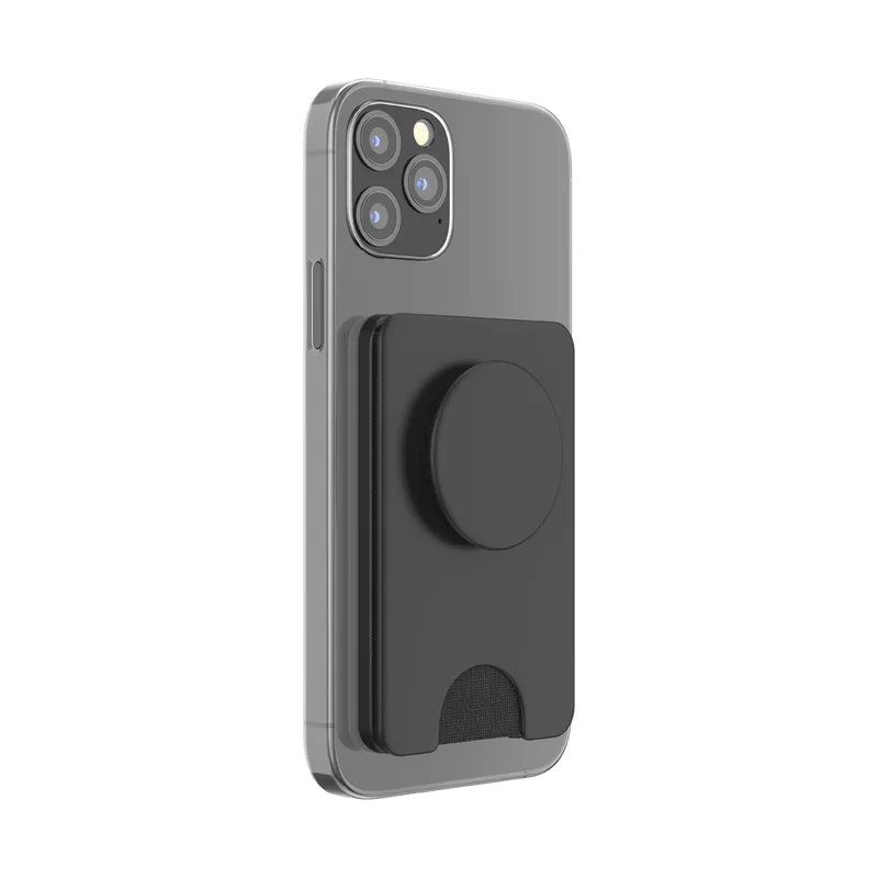 PopSockets Black Magsafe Wallet Case For Phone