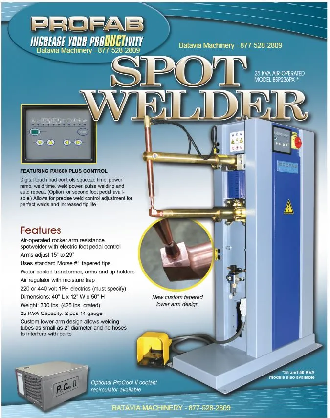 Pro Fab Air Operated Fully Automatic Spot Welder, 25 KVA