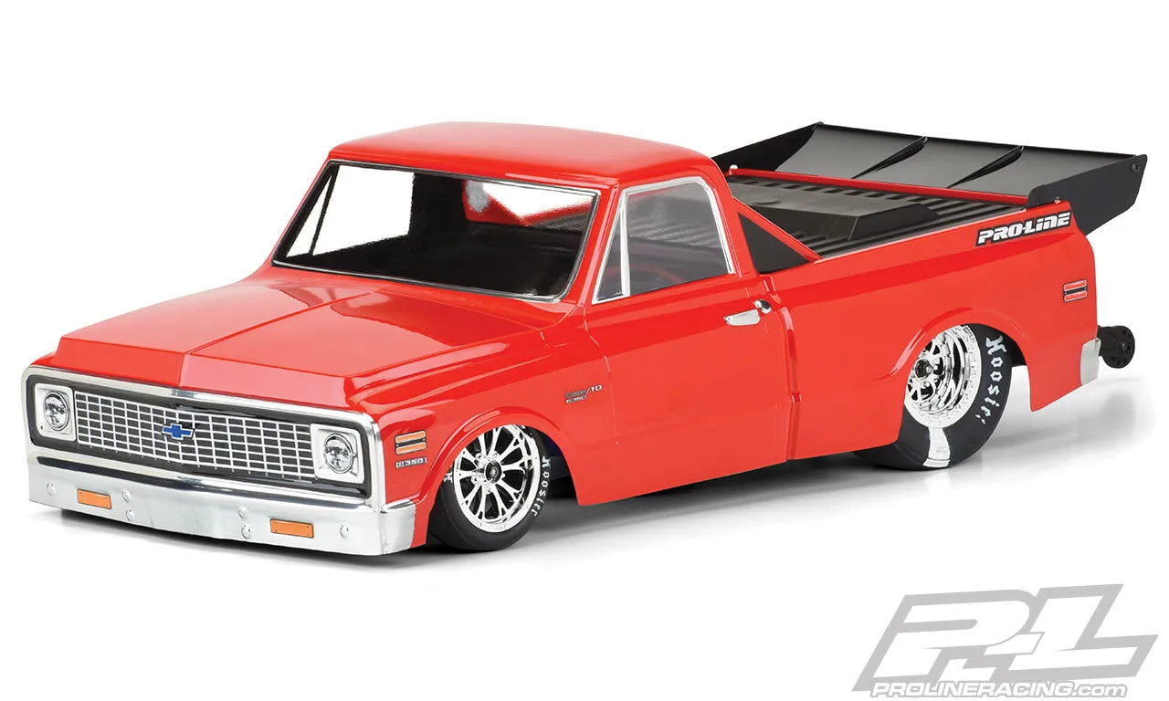 PROLINE 1972 Chevy C-10 Clear Body for Slash® 2wd Drag Car & AE DR10 (With Trimming) - PR3557-00