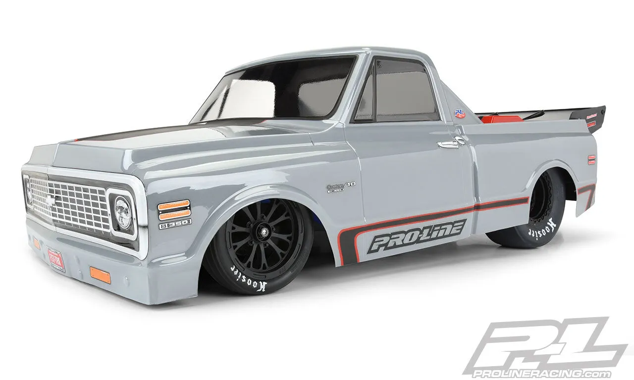 PROLINE 1972 Chevy C-10 Clear Body for Slash® 2wd Drag Car & AE DR10 (With Trimming) - PR3557-00