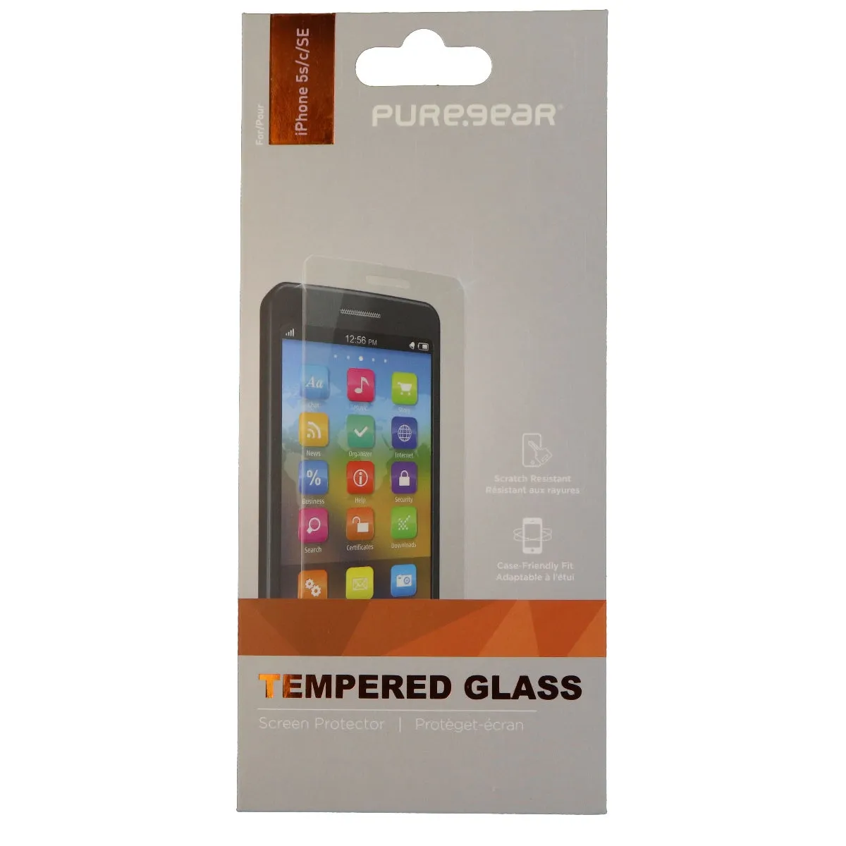 PureGear High Definition Tempered Glass for Apple iPhone SE 5s 5C 5 - Clear