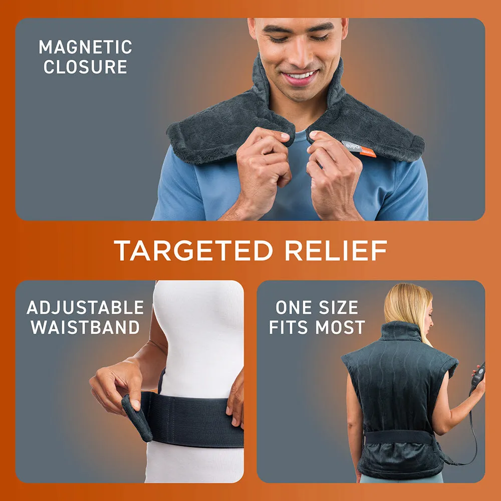 PureRelief Pro Far Infrared Back & Neck Heating Pad