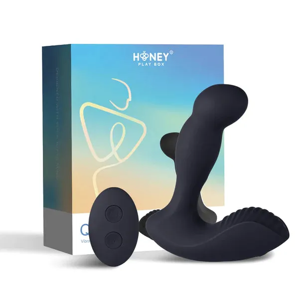 Quinn Anal Vibrator Wiggle Mode Prostate Massager With Remote Controller Black