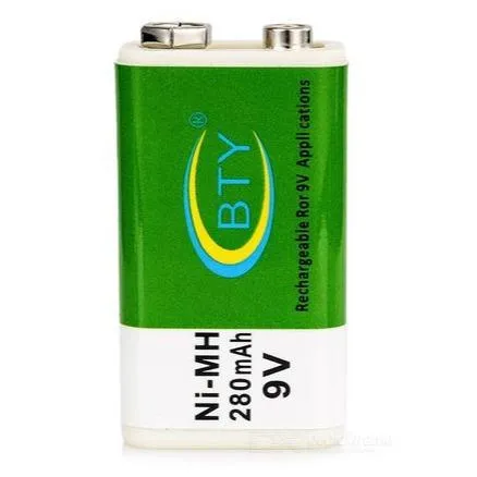 Rechargeable 9V Battery 280MAH GN-280