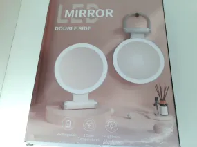 Rechargeable LED Double Sided Mirror with Adjustable Brightness