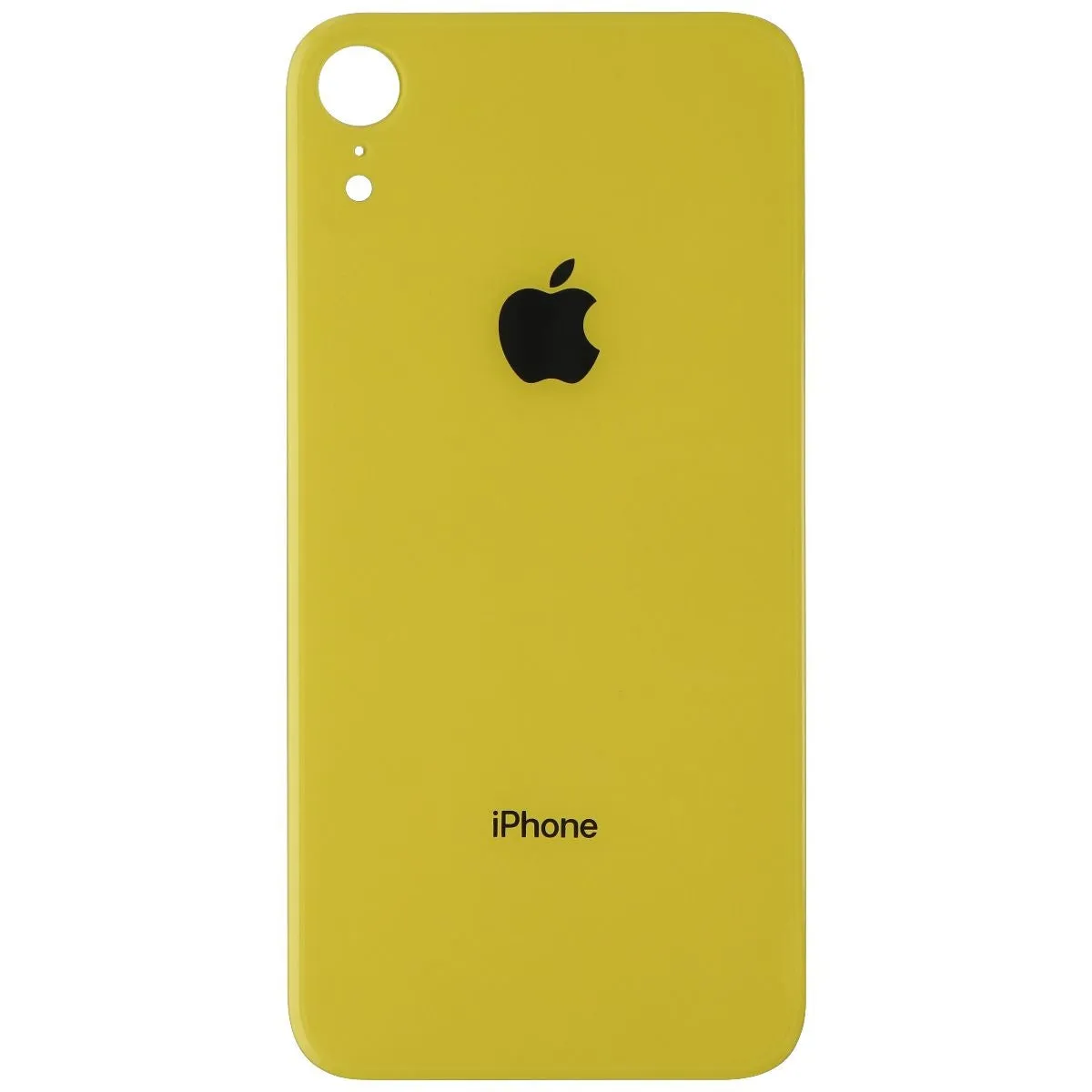 Repair Part - Back Glass Panel for Apple iPhone XR - Yellow with Logo