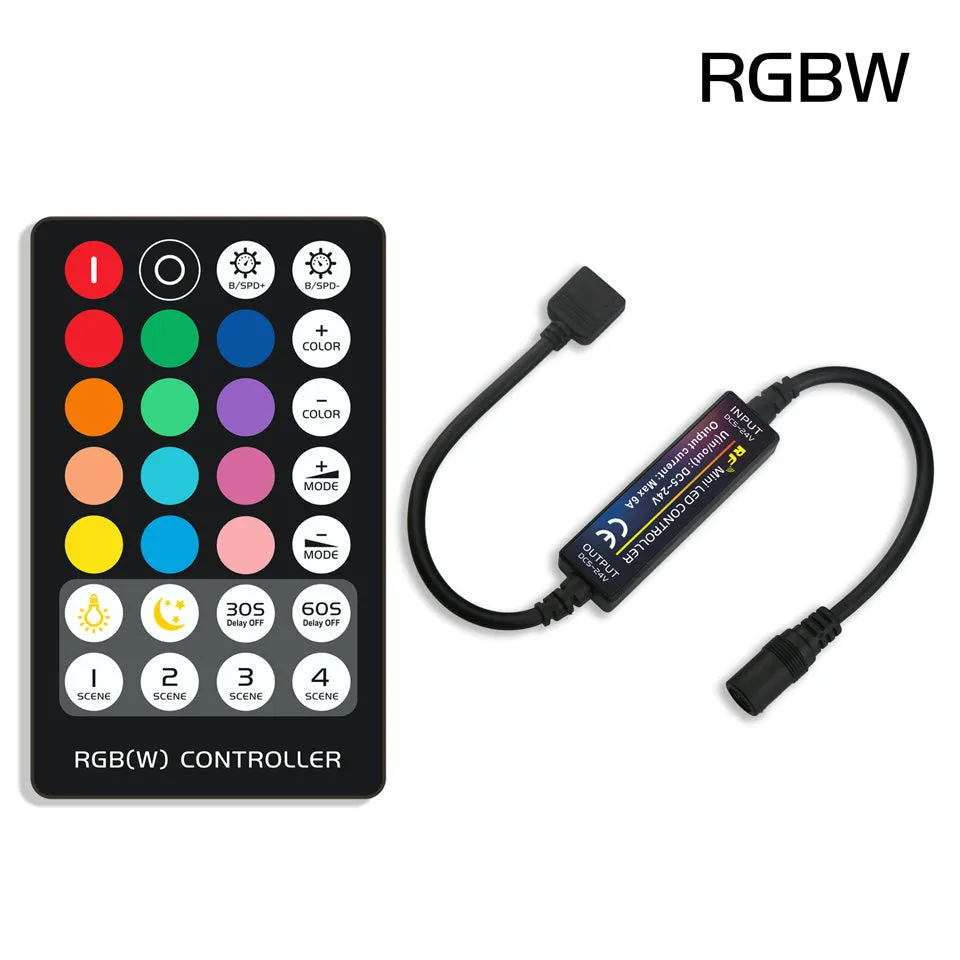 RF14 17 21 28 Keys LED Light Strip Controller for 5050 DIM RGB RGBW RGBCCT 4pin 5pin 6pin LED Lights Tape Controller DC5-24V