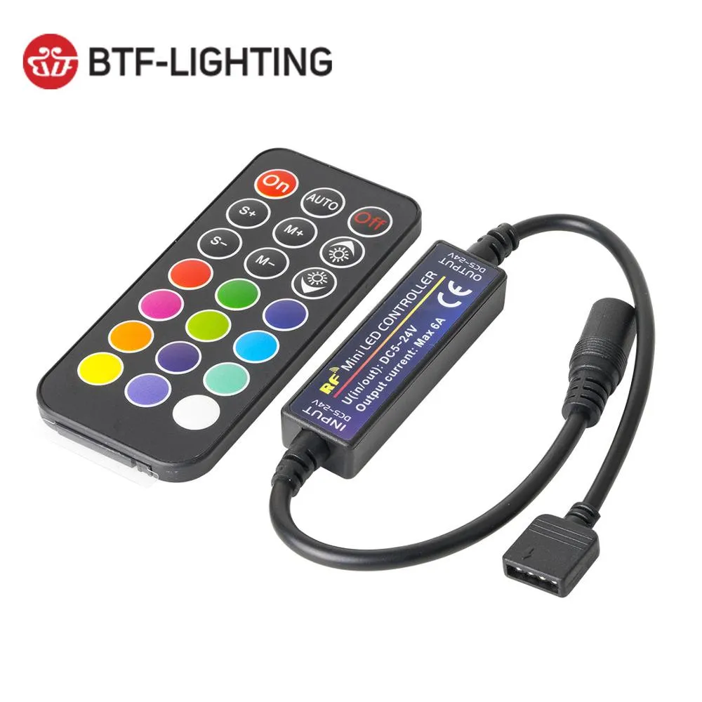 RF14 17 21 28 Keys LED Light Strip Controller for 5050 DIM RGB RGBW RGBCCT 4pin 5pin 6pin LED Lights Tape Controller DC5-24V