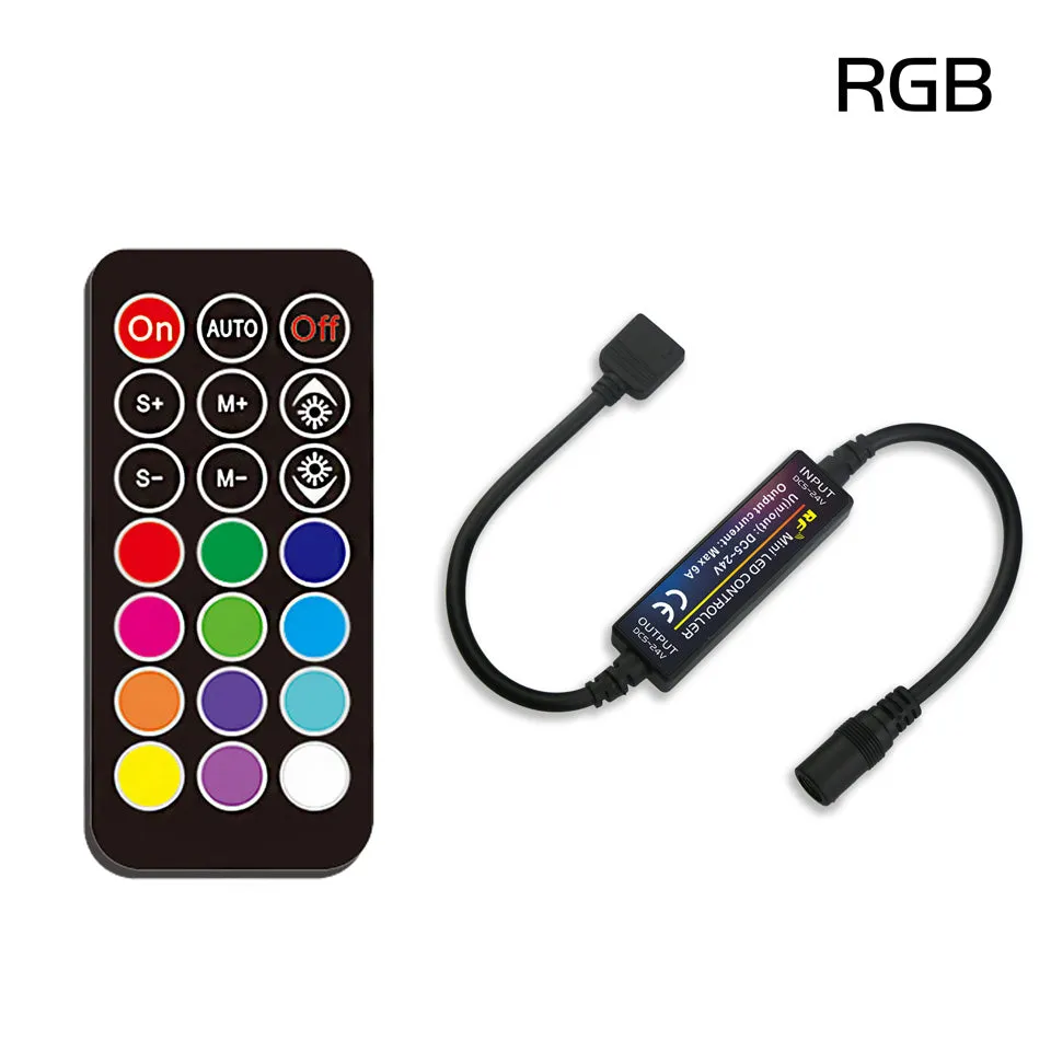 RF14 17 21 28 Keys LED Light Strip Controller for 5050 DIM RGB RGBW RGBCCT 4pin 5pin 6pin LED Lights Tape Controller DC5-24V