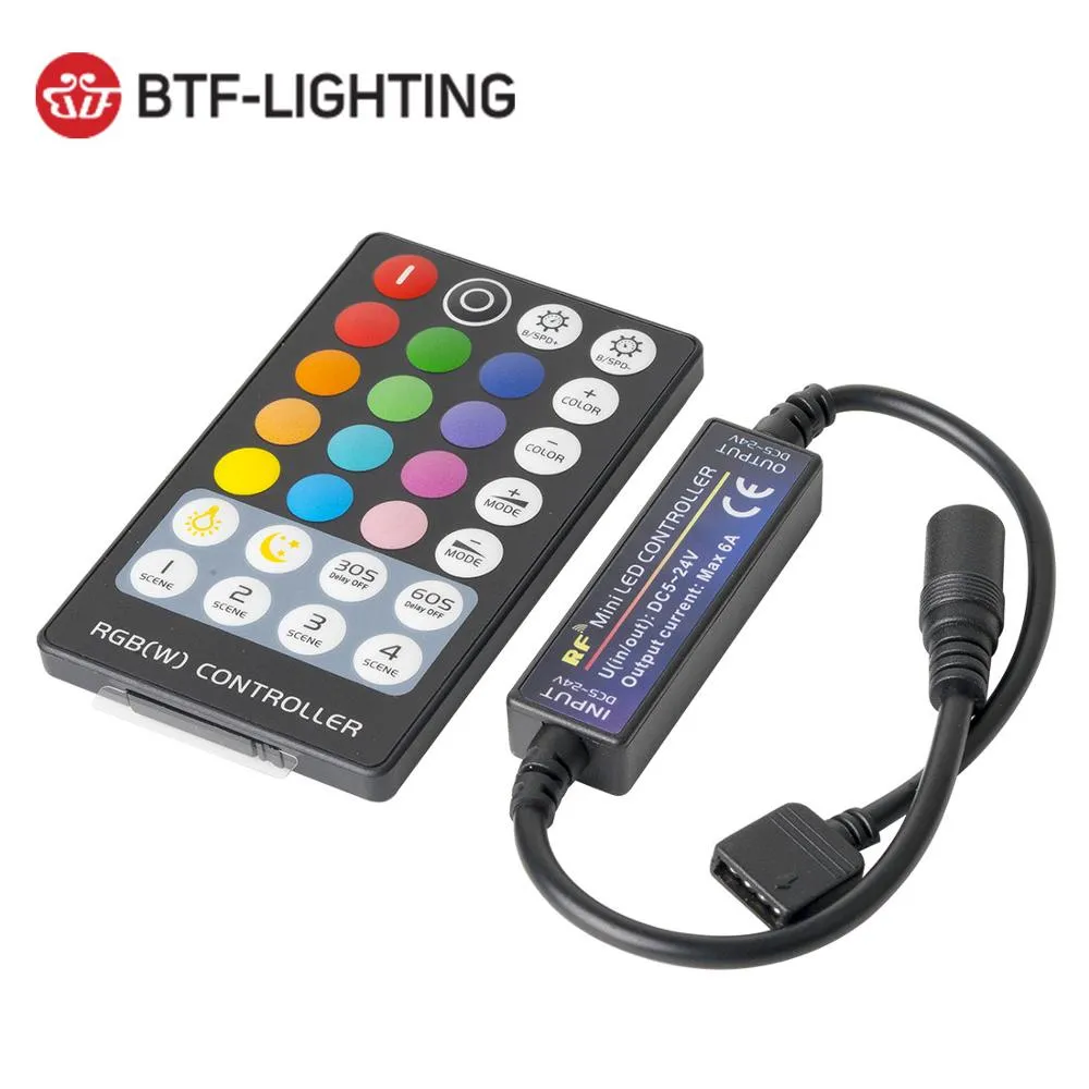 RF14 17 21 28 Keys LED Light Strip Controller for 5050 DIM RGB RGBW RGBCCT 4pin 5pin 6pin LED Lights Tape Controller DC5-24V