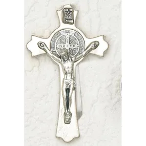 Saint Benedict - Silver tone Crucifix - Visor Clip - Pack of 3