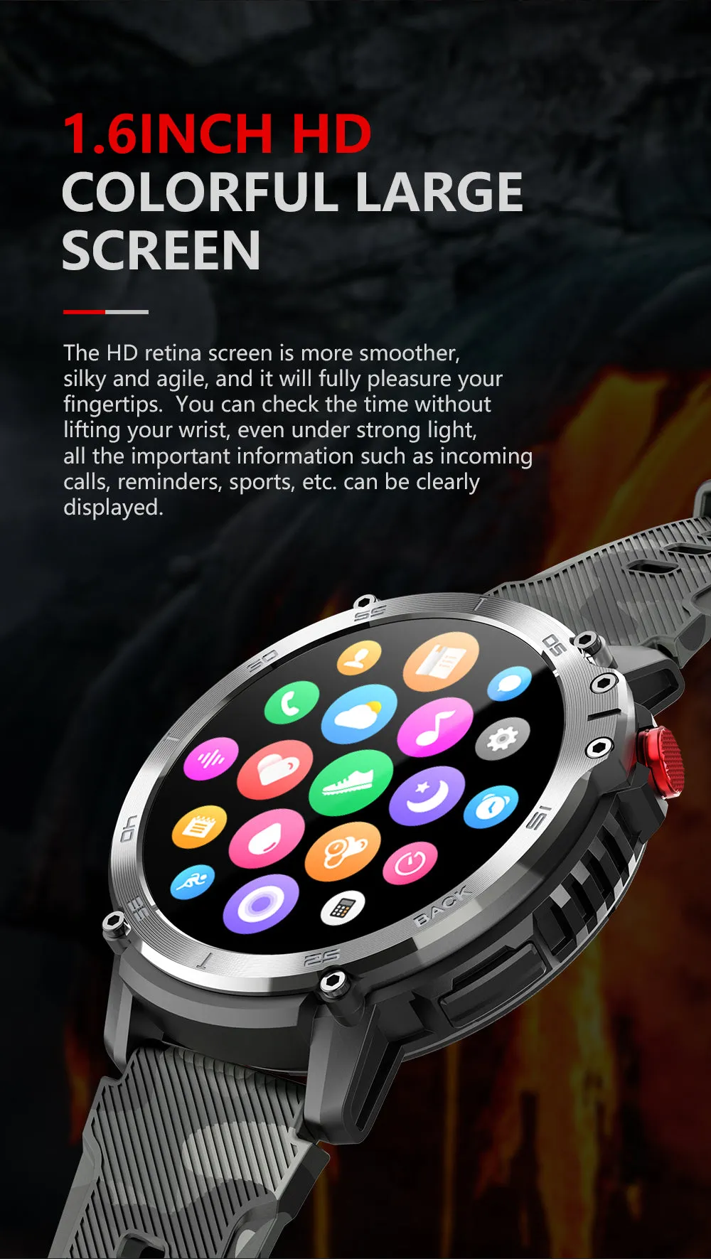 SC22 Sport Dagnet Smartwatch 1.6 inch Full Touch Screen