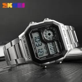 SKMEI 1335 Business Waterproof Stainless Steel Digital Watch