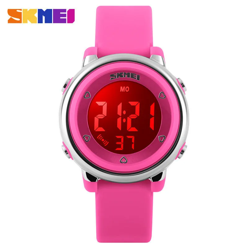 SKMEI Girl Watch Kids Boy children Watch LED Digital Wrist Sports Watch LED Waterproof Watch Fashion Colorful Jelly Rubber