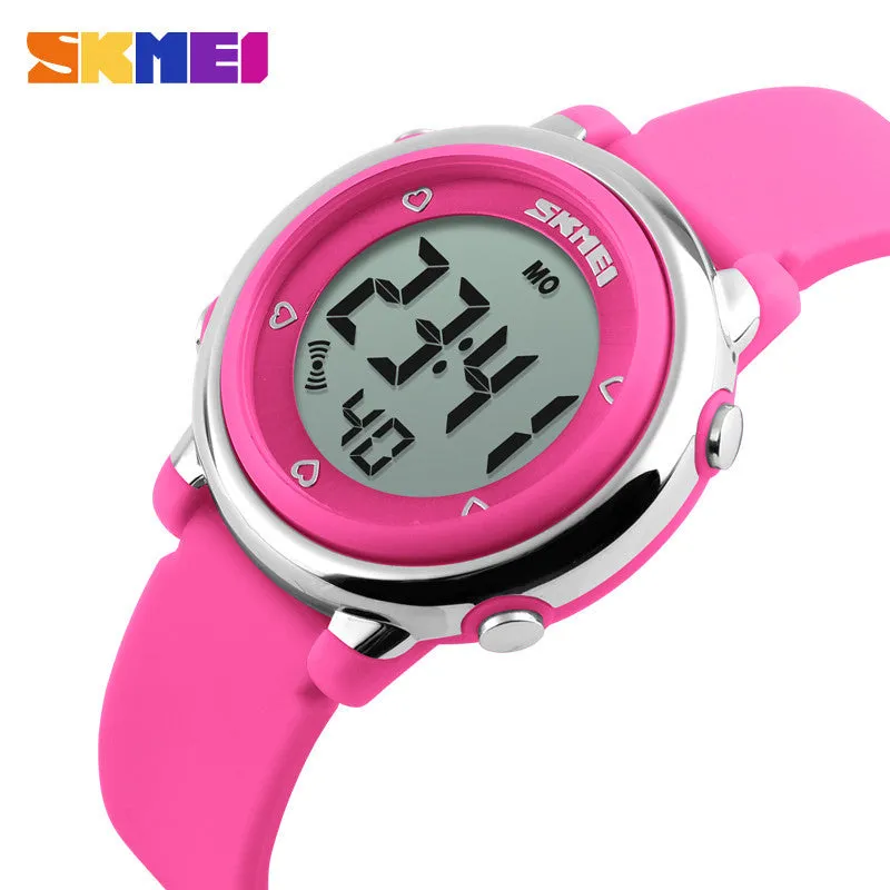 SKMEI Girl Watch Kids Boy children Watch LED Digital Wrist Sports Watch LED Waterproof Watch Fashion Colorful Jelly Rubber