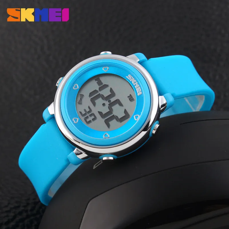 SKMEI Girl Watch Kids Boy children Watch LED Digital Wrist Sports Watch LED Waterproof Watch Fashion Colorful Jelly Rubber