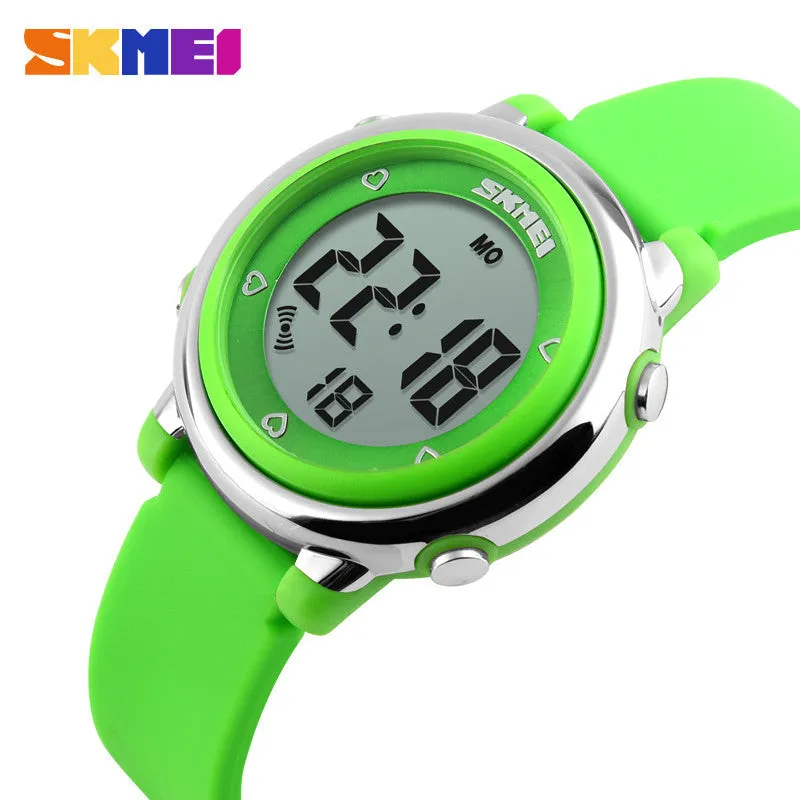 SKMEI Girl Watch Kids Boy children Watch LED Digital Wrist Sports Watch LED Waterproof Watch Fashion Colorful Jelly Rubber