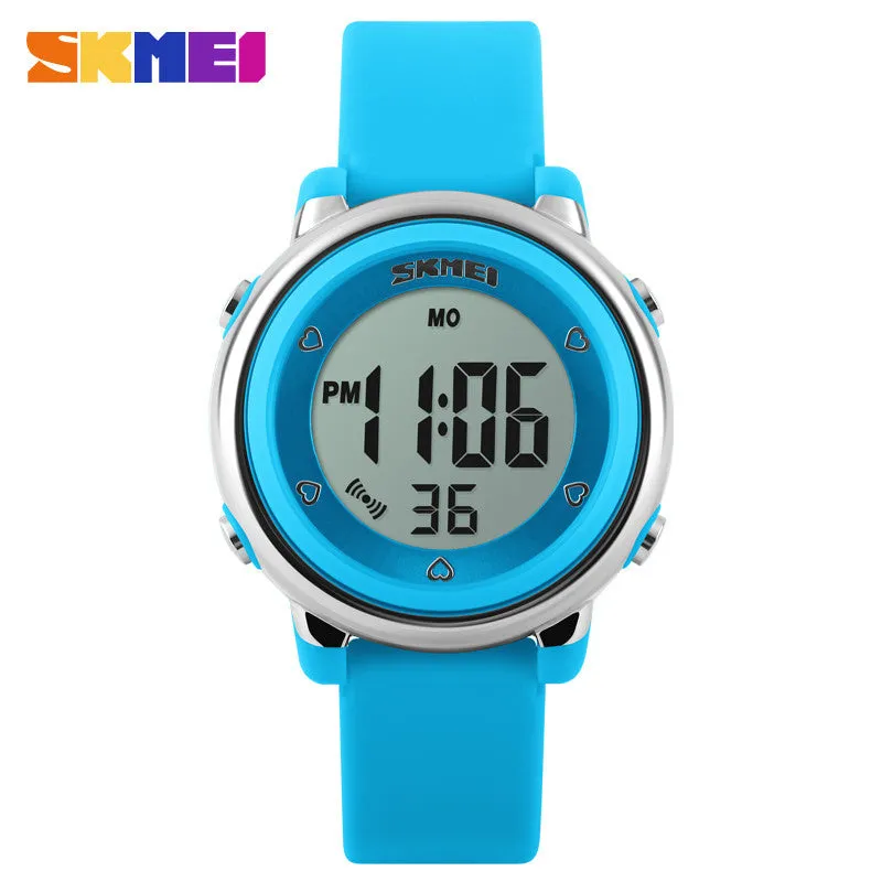 SKMEI Girl Watch Kids Boy children Watch LED Digital Wrist Sports Watch LED Waterproof Watch Fashion Colorful Jelly Rubber