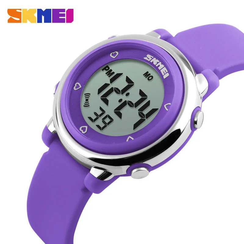 SKMEI Girl Watch Kids Boy children Watch LED Digital Wrist Sports Watch LED Waterproof Watch Fashion Colorful Jelly Rubber