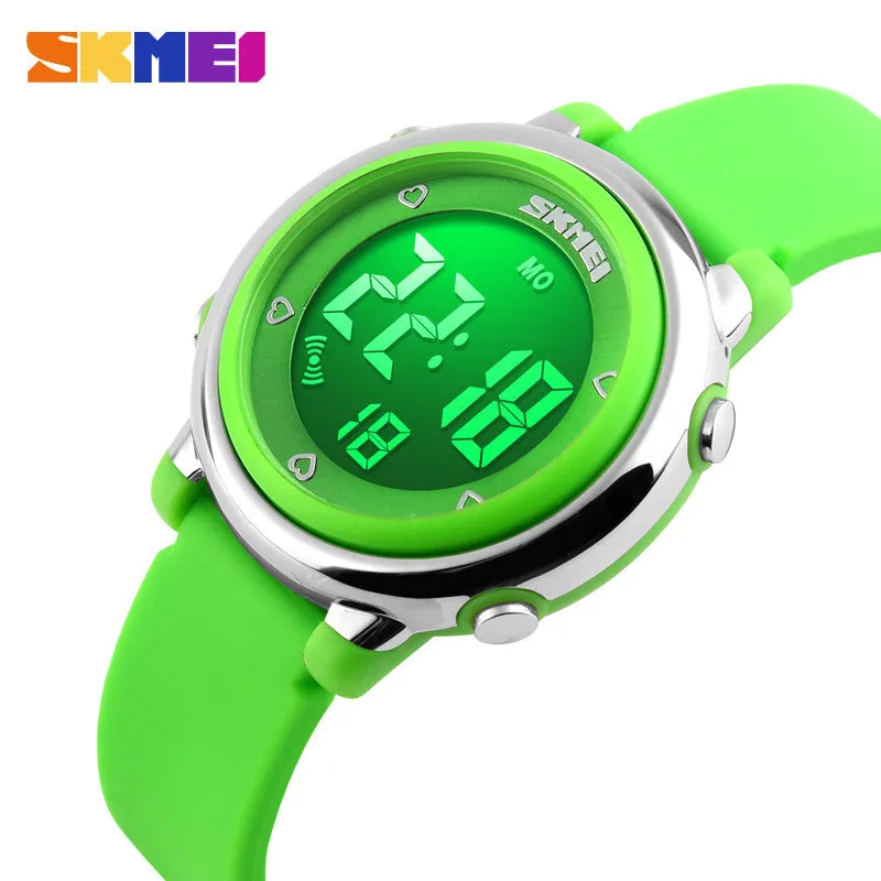 SKMEI Girl Watch Kids Boy children Watch LED Digital Wrist Sports Watch LED Waterproof Watch Fashion Colorful Jelly Rubber