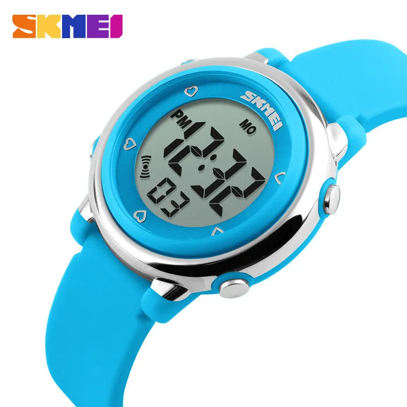 SKMEI Girl Watch Kids Boy children Watch LED Digital Wrist Sports Watch LED Waterproof Watch Fashion Colorful Jelly Rubber