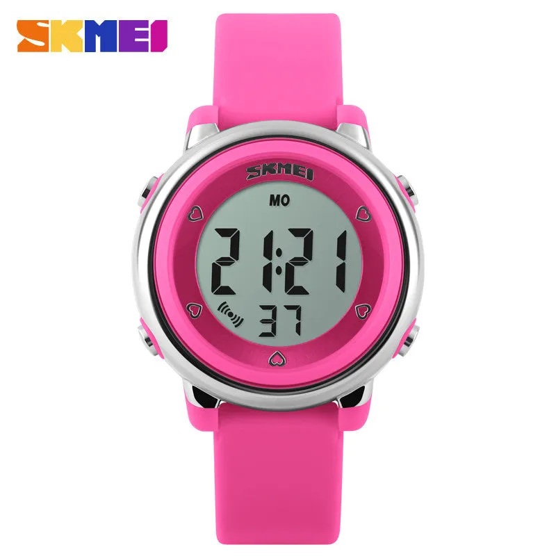 SKMEI Girl Watch Kids Boy children Watch LED Digital Wrist Sports Watch LED Waterproof Watch Fashion Colorful Jelly Rubber