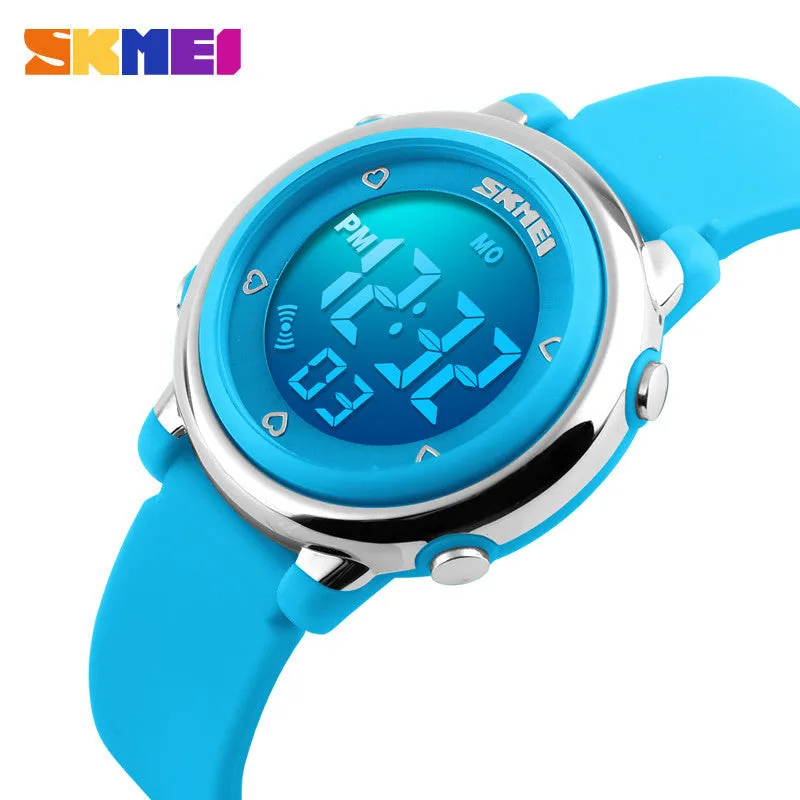 SKMEI Girl Watch Kids Boy children Watch LED Digital Wrist Sports Watch LED Waterproof Watch Fashion Colorful Jelly Rubber