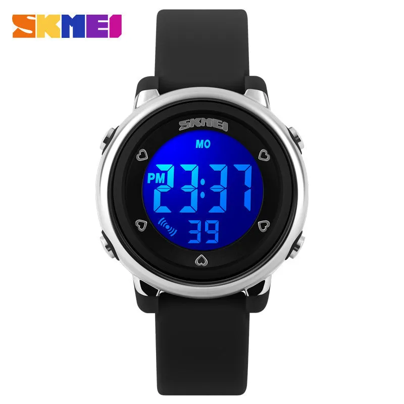 SKMEI Girl Watch Kids Boy children Watch LED Digital Wrist Sports Watch LED Waterproof Watch Fashion Colorful Jelly Rubber