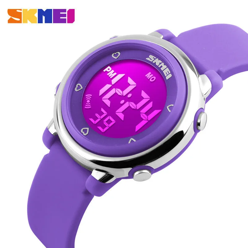 SKMEI Girl Watch Kids Boy children Watch LED Digital Wrist Sports Watch LED Waterproof Watch Fashion Colorful Jelly Rubber