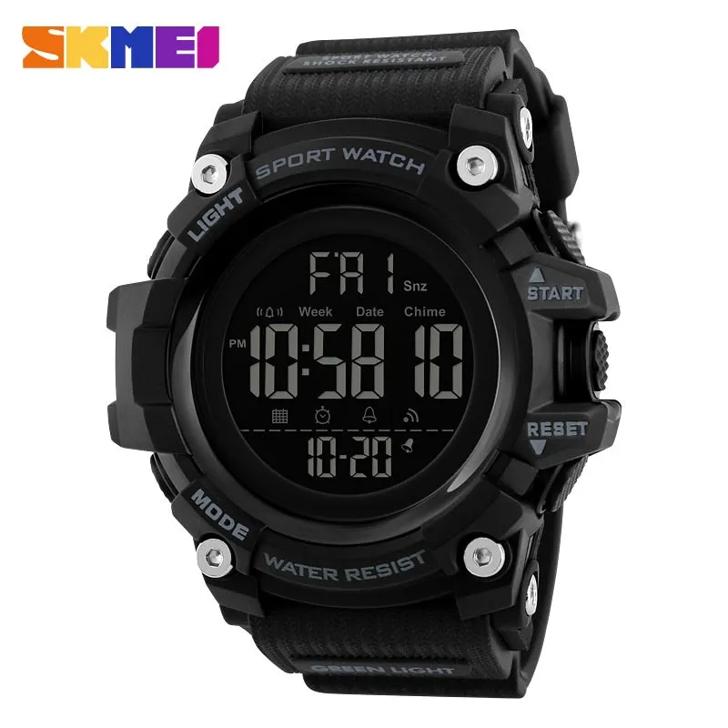 SKMEI New S Shock Men Sports Watches Big Dial Quartz Digital Watch For Men Luxury Brand LED Military Waterproof Men Wristwatches