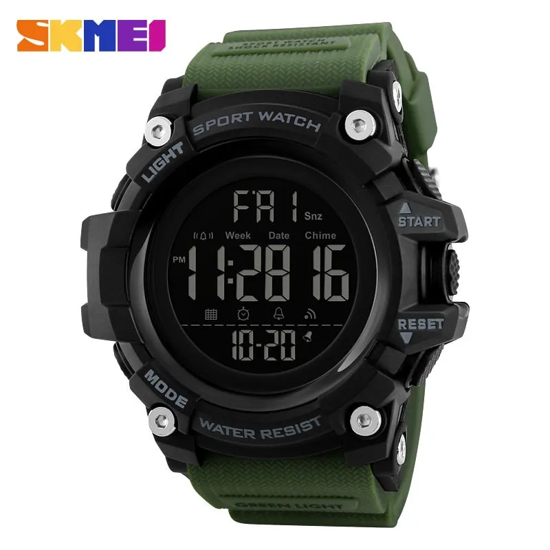 SKMEI New S Shock Men Sports Watches Big Dial Quartz Digital Watch For Men Luxury Brand LED Military Waterproof Men Wristwatches