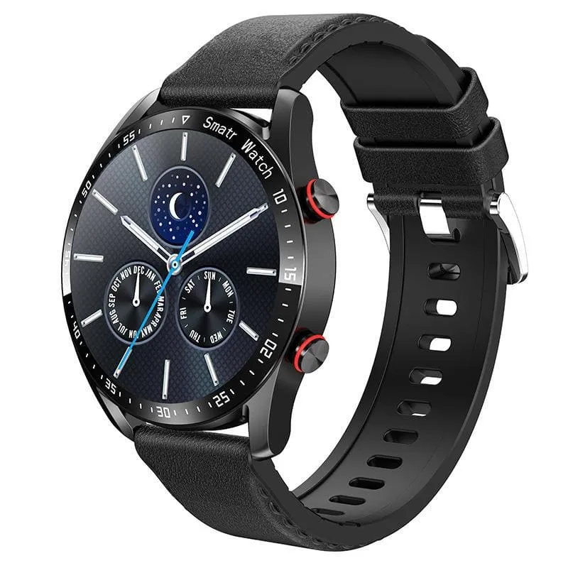 Sleek Stainless Steel Smart Watch Ecg Ppg with Large Bluetooth Screen