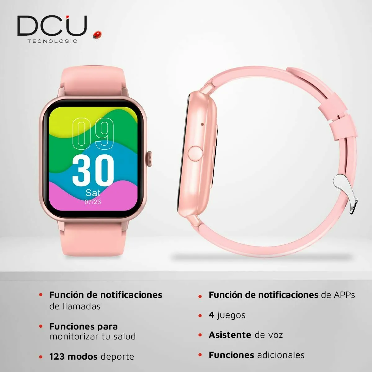 Smartwatch DCU CURVED GLASS PRO Pink