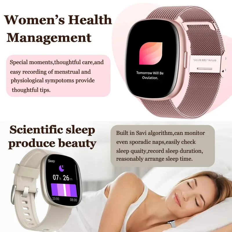 Smartwatch for Women Bluetooth Fitness Track 5ATM Waterproof 120  Sport Mode for IOS