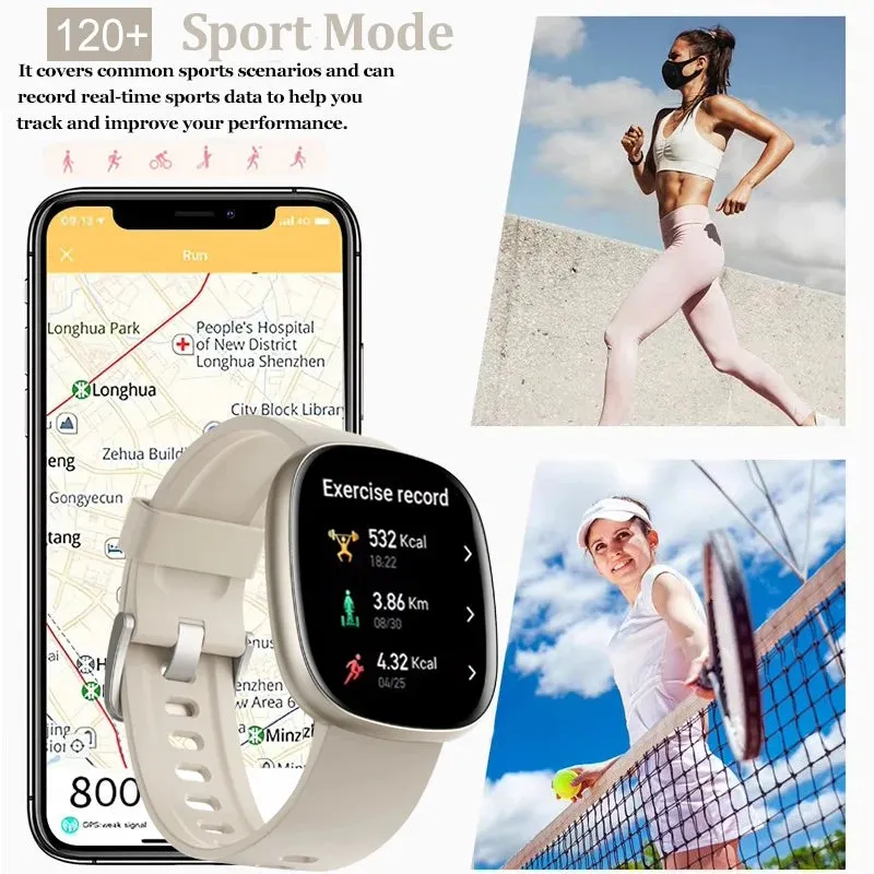 Smartwatch for Women Bluetooth Fitness Track 5ATM Waterproof 120  Sport Mode for IOS