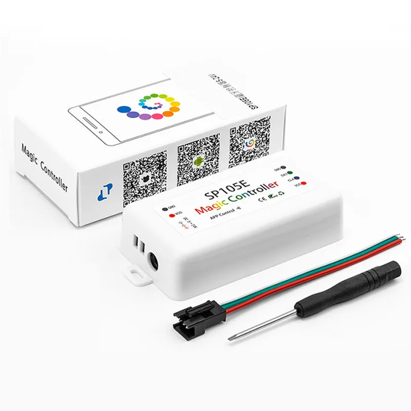 SP105E Bluetooth SPI LED Controller for Pixels LED Strip String Modules Nodes