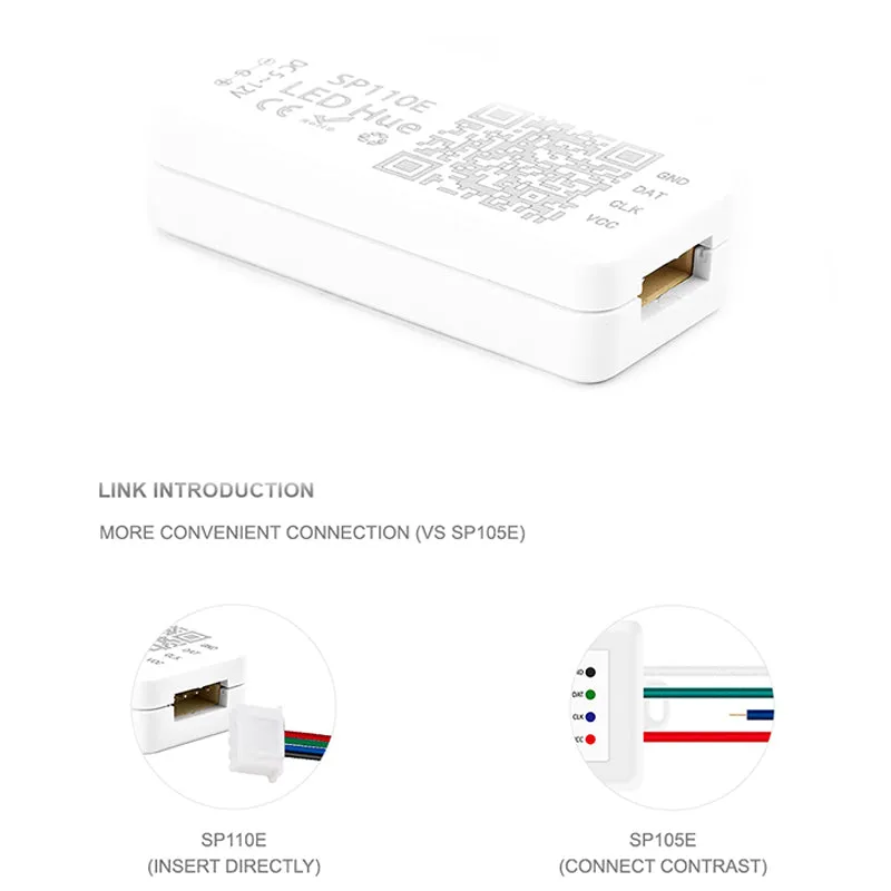 SP110E Mini Bluetooth LED Pixels Controller App for WS2812B/WS2811/WS2813/WS2815/SK6812